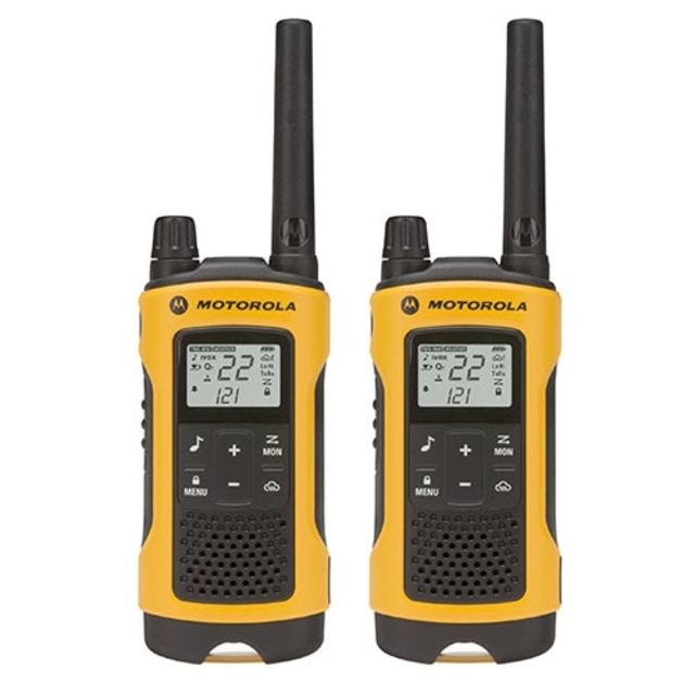 Motorola T402 Rechargeable 2 Way Radio, Pack of 2, Yellow, T402