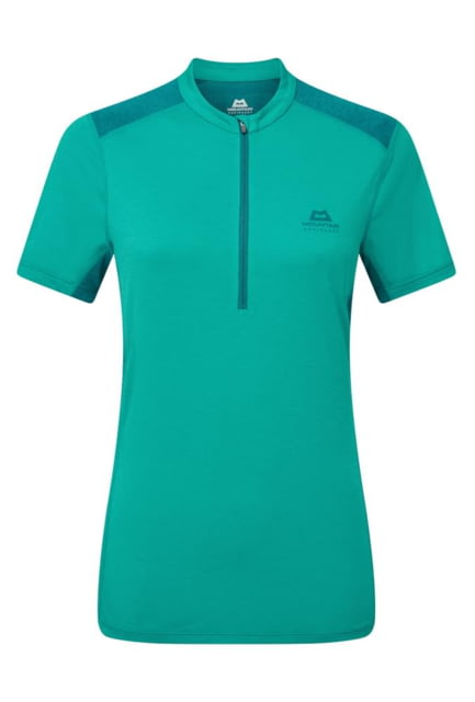 Mountain Equipment Nava Short Sleeve Zip T - Womens Jade/Spruce 8 01825 Jade/Spruce8