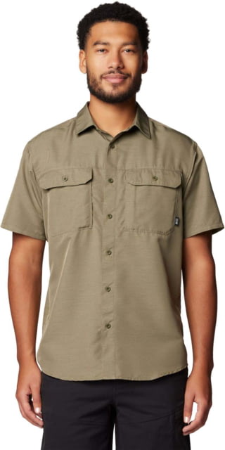 Mountain Hardwear Mountain Hardwear Canyon Short Sleeve T-Shirt - Men's Stone Green M - $69.00 at Optics Planet