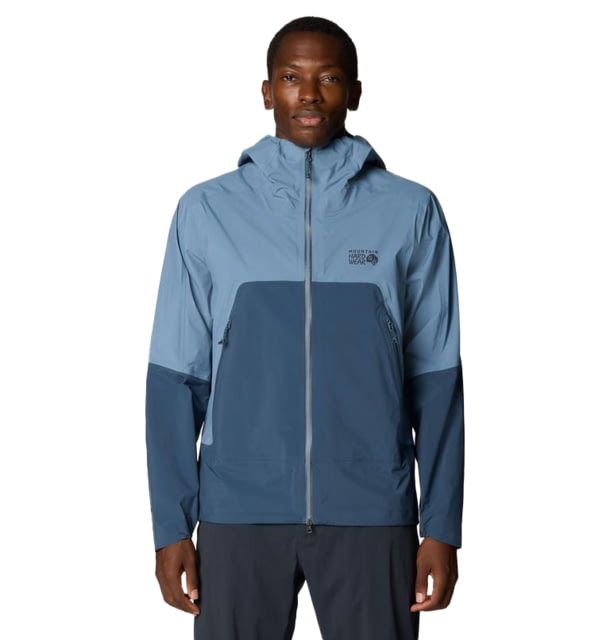 Mountain Hardwear Mountain Hardwear Cloud Cipher Hooded Jacket - Men's Moon Blue Adriatic Blue M - $310.00 at Optics Planet