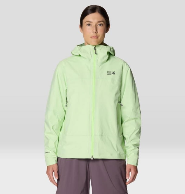 Mountain Hardwear Mountain Hardwear Cloud Cipher Hooded Jacket - Women's Frozen In Lime M - $310.00 at Optics Planet