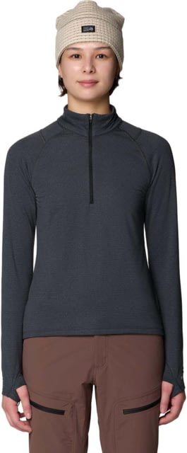 Mountain Hardwear Crater Lake Heavyweight Half Zip - Women's Black Dark Storm S