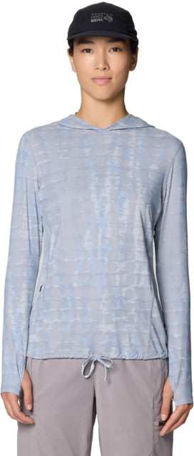 Mountain Hardwear Mountain Hardwear Crater Lake LS Hoody - Women's Extended Glacial Prismatic Print 2X - $63.99 at Optics Planet