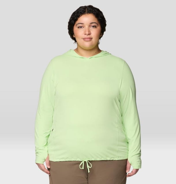 Mountain Hardwear Mountain Hardwear Crater Lake LS Hoody - Women's Extended Frozen In Lime 2X - $63.99 at Optics Planet