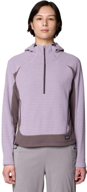 Mountain Hardwear Mountain Hardwear Summit Grid Half Zip Hoody - Women's Atmospheric Purple Sage L - $119.00 at Optics Planet