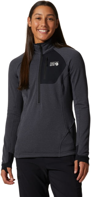 Mountain Hardwear Polartec Power Grid Half Zip Jacket - Women's Blue Slate Heat Large
