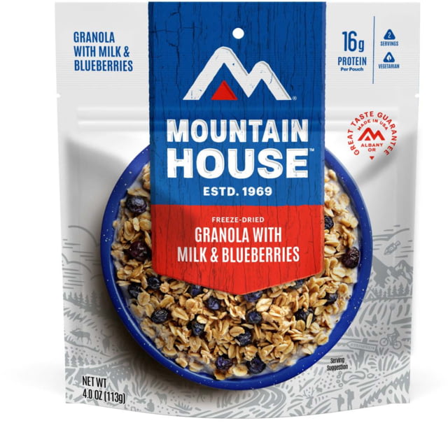 Mountain House Mountain House Granola w/Milk / Blueberries Pouch 2 - $7.99 at Optics Planet