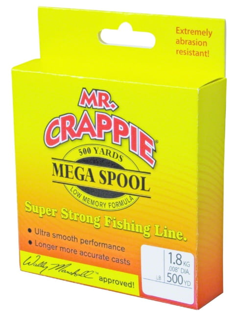 Lew's Mr. Crappie Monofilament Fishing Line 4lb-Test Filler Spool 500-Yards Hi-Vis