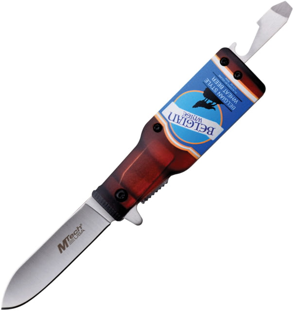 Mtech Bottle Linerlock A/O Belgian 2.50 in Assisted Opening Folding Knife ABS - Mtech