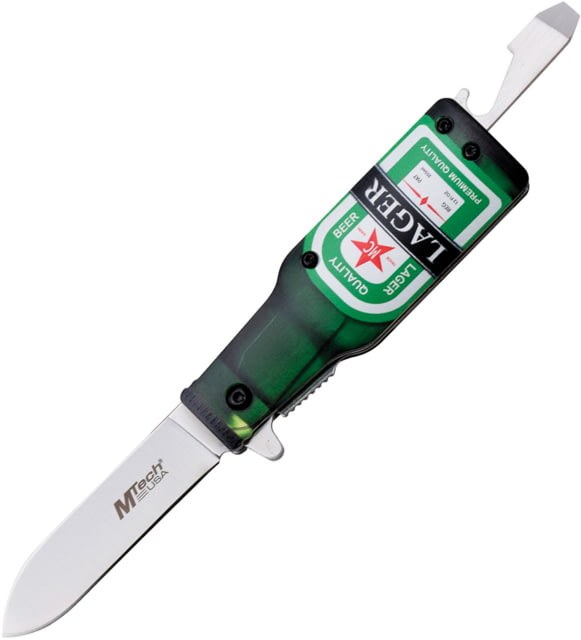 Mtech Bottle Linerlock A/O Lager 2.50 in Assisted Opening Folding Knife ABS - Mtech