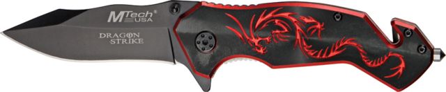 Mtech Dragon Strike Rescue Knife 4.75in. Closed - Mtech