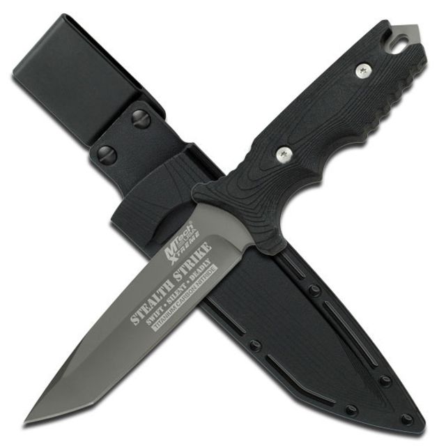 Mtech Fixed Blade 10in Stainless Steel Blade Nylon Fiber Handle - Mtech