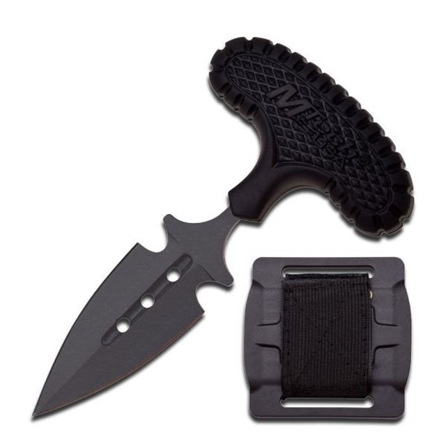 Mtech Fixed Blade 4in Stainless Steel Blade Black Rubber Handle - Mtech