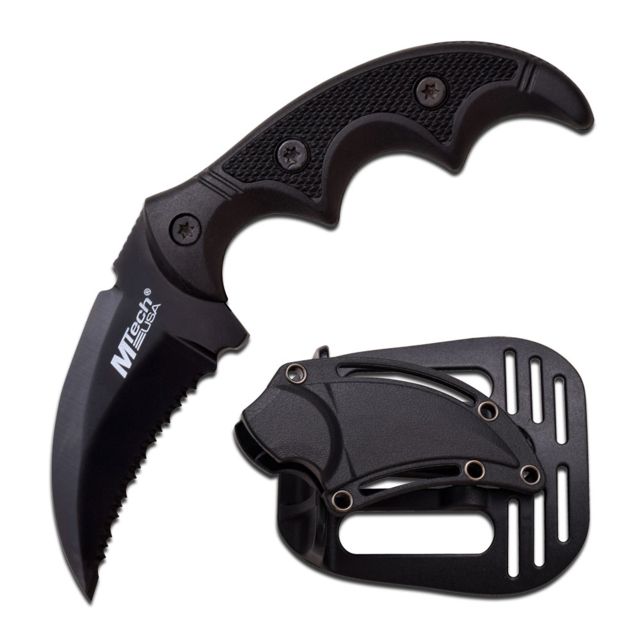 Mtech Fixed Blade 5in Stainless Steel Blade Matte Aluminum Handle - Mtech