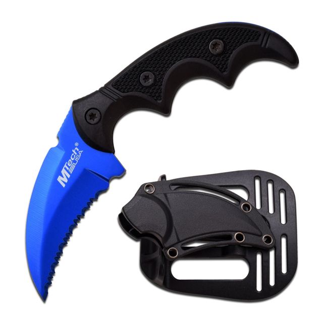 Mtech Fixed Blade 5in Stainless Steel Blade Matte Aluminum Handle - Mtech