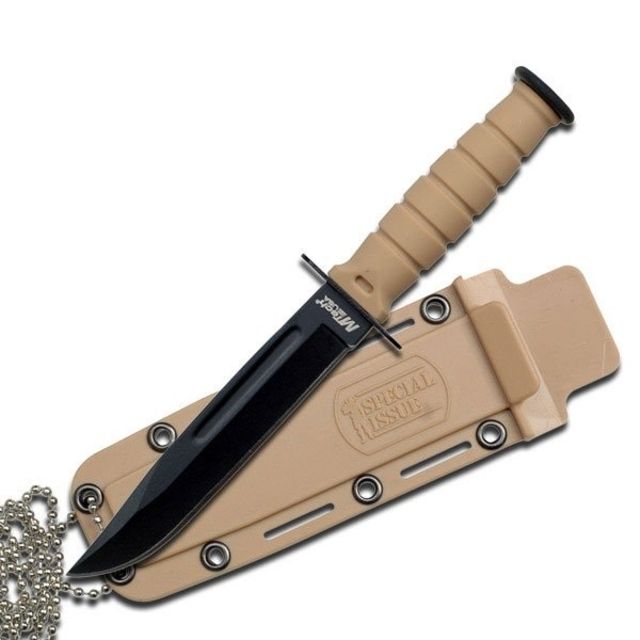 Mtech Fixed Blade 6in Stainless Steel Blade Tan Handle - Mtech