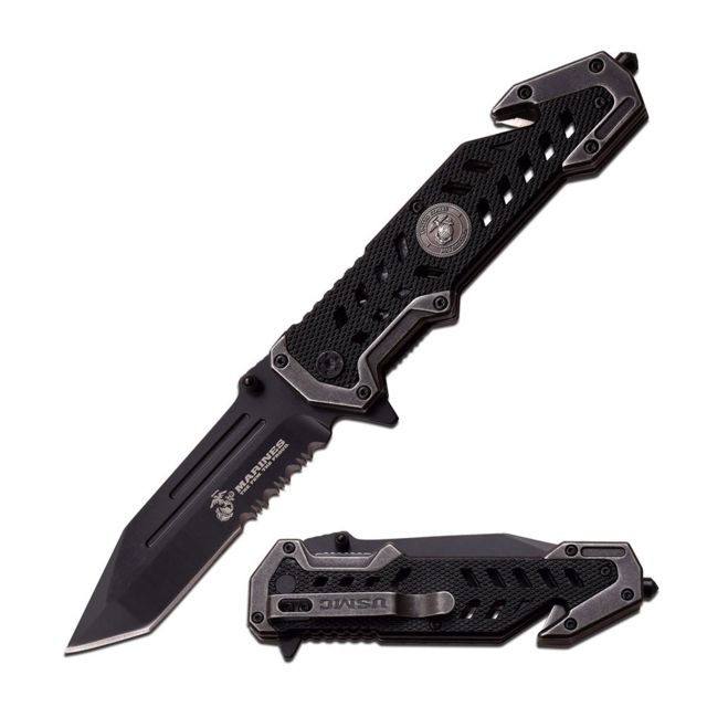 Mtech Folding Blade 4in Stainless Steel Blade Aluminum Handle - Mtech