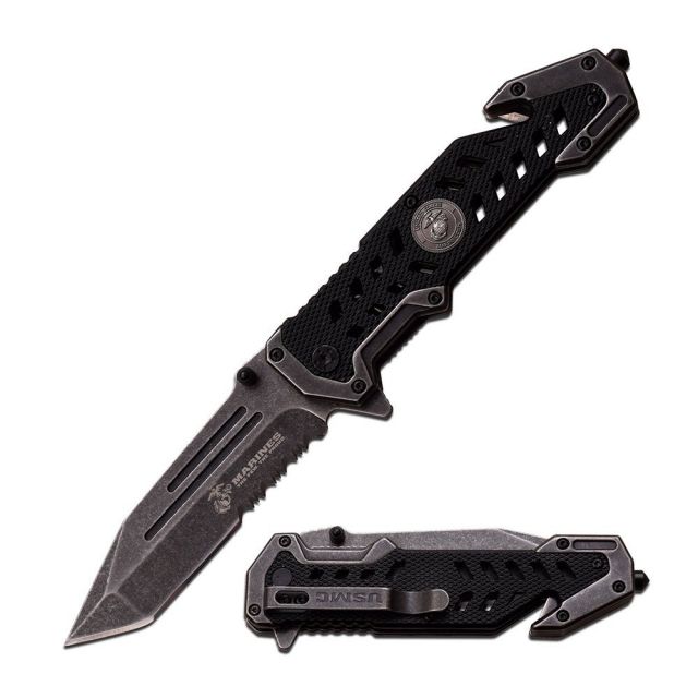 Mtech Folding Blade 4in Stainless Steel Blade Aluminum Handle - Mtech