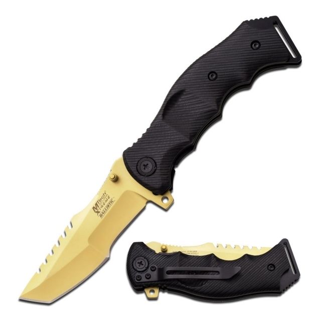 Mtech Folding Blade 5in Stainless Steel Blade Black G10 Handle - Mtech