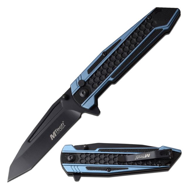 Mtech Manual Folding Knive 3.5in Blade 8.325in Overall 3CR13 Steel Blade Knive Black
