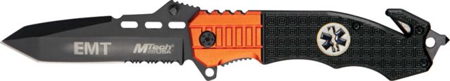 Mtech Rescue Linerlock Military-Law Knife 5in. Closed