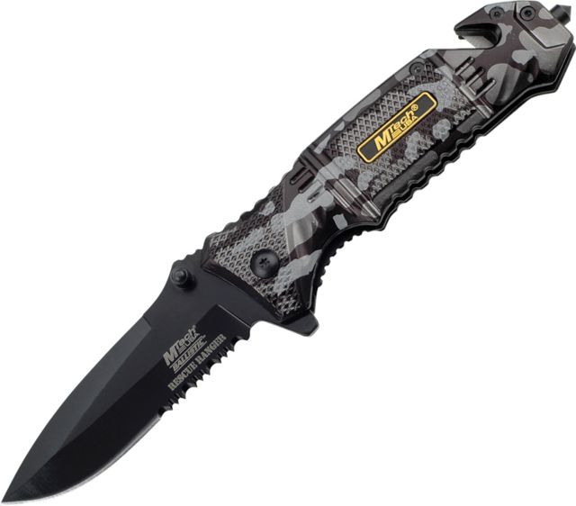 Mtech Rescue Linerlock Tanto Blade 4.75in. Closed MTA804BK - Mtech