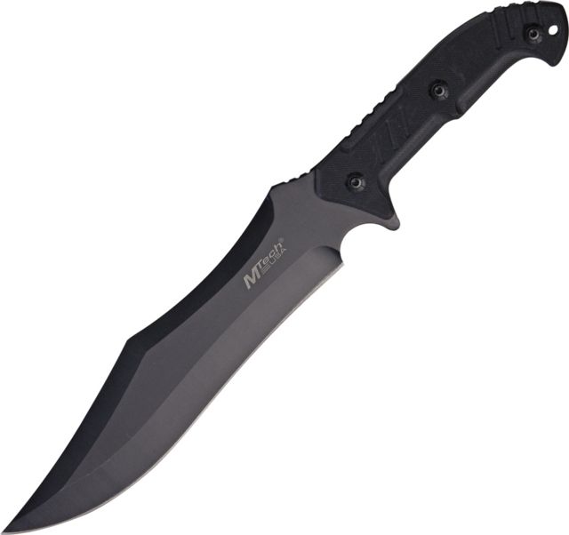 MTech Tactical Fixed Blade Knife8.5inClip BladeTextured Black G-10 Handle - Mtech