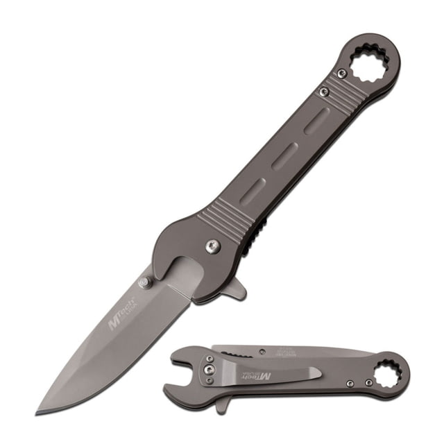 Mtech USA  3CR13 Steel Blade Stainless Steel Handle Folding Knife - Mtech