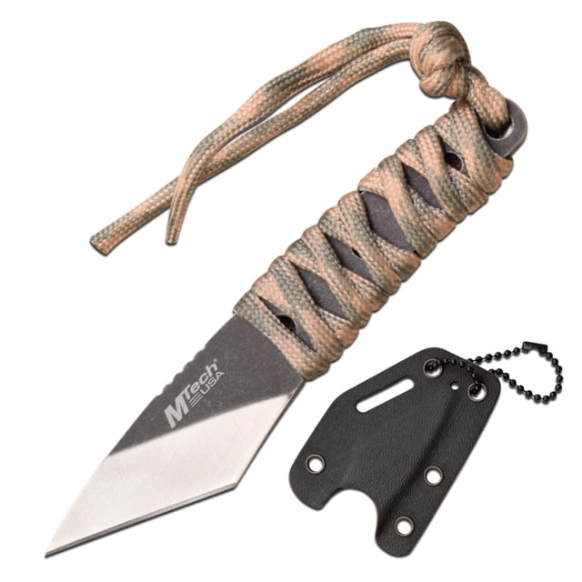 Mtech Wharncliffe Fixed Blade Knife 1.6 in 3Cr13 Stainless Steel Stainless Steel Camo - Mtech