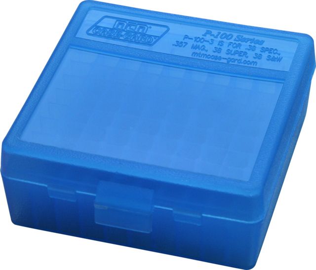 MTM 100 Round 38-357 Blue Pistol Ammo Box