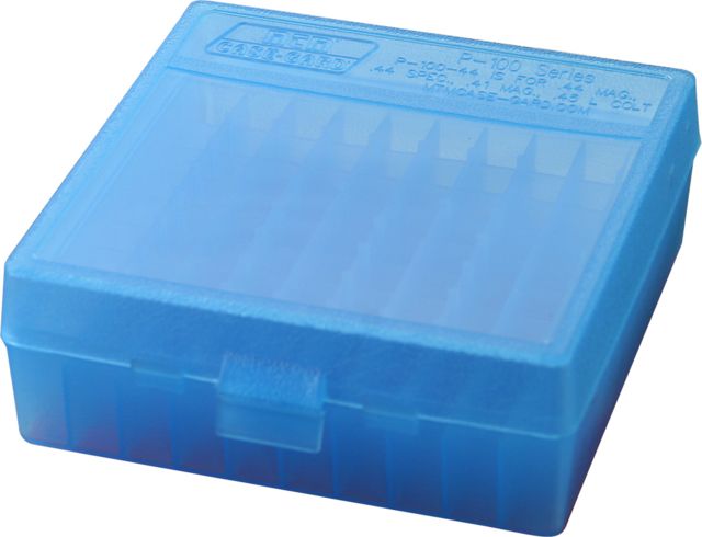 MTM 100 Round 44 Magnum/45 Long Colt Blue Pistol Ammo Box