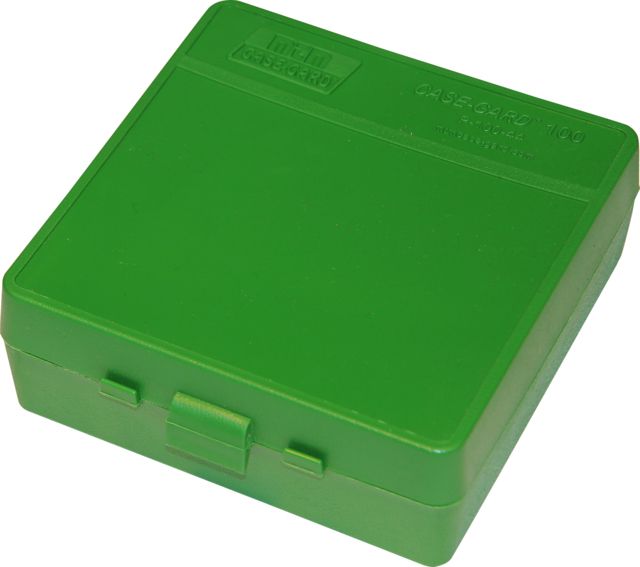 MTM 100 Round 44 Magnum/45 Long Colt Green Pistol Ammo Box