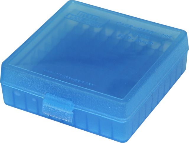 MTM Ammo Box .22lr 100-rounds Clear Blue