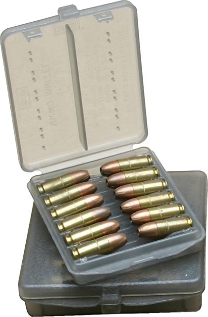 MTM Ammo Wallet .38/.357 12 Cartridge Smoke by USA MTM Reloading Ammo Boxes