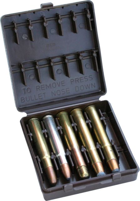 MTM Ammo Wallet Holds 10 Cartridges .375 Weatherby Magnum Thru .500 Nitro, BUF-10-70 by USA MTM Reloading Ammo Boxes