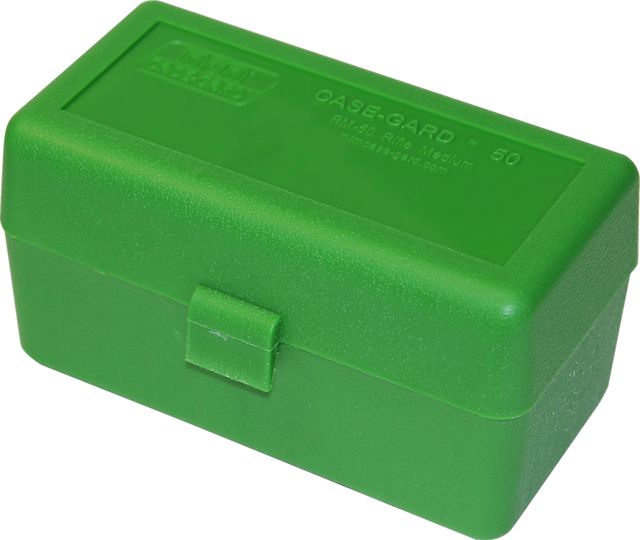 MTM Case-Gard 50 Rifle Ammo Boxes .22-250 to .308 Green