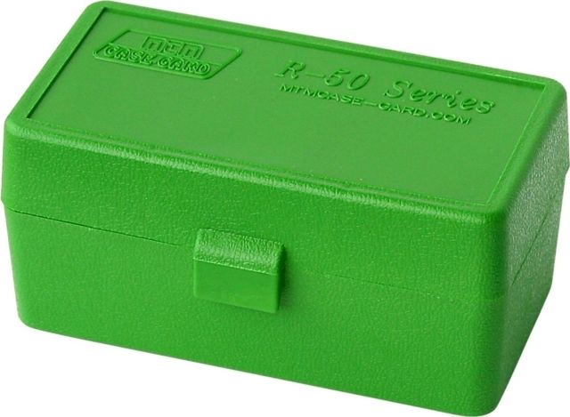 MTM Case-Gard 50 Rifle Ammo Boxes .22 Hornet & .30 Carbine Green by USA MTM Reloading Ammo Boxes