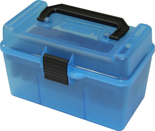 MTM H50 Ammunition Box .22-250 to .308 Winchester Blue by USA MTM Reloading Ammo Boxes
