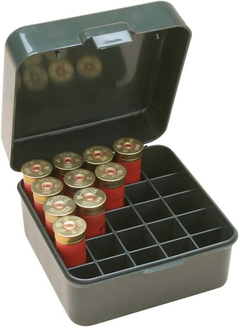 MTM Shotshell Box 25 Round Flip-Top 10 12 Gauge Up To 3.5in. Green - MTM Case-gard