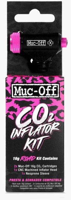 Muc-Off Road CO2 Inflator Kit 16g Cartridge Black/Pink