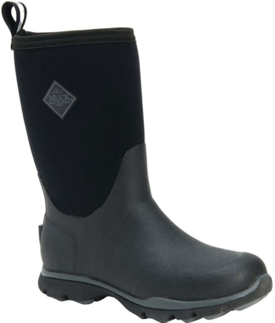 Muck Boots Arctic Excursion Mid Rubber Boot - Men's Black/Gray 14