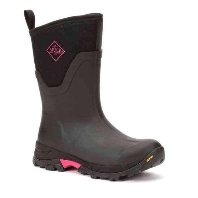 Muck Boots Arctic Ice Grip A.T. Mid Boots - Women's Black/Hot Pink 8