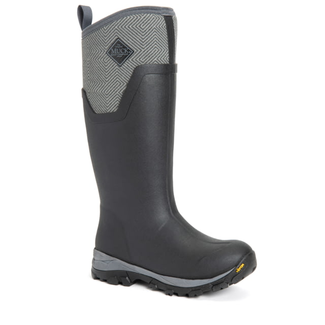 Muck Boots Arctic Ice Grip A.T. Tall Boots - Women's Black/Grey Geometric 9