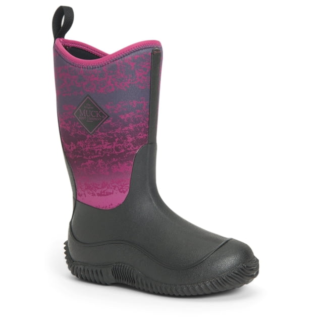 Muck Boots Hale Rubber Boots - Kids Black/Magenta Digi Terrain Fade 8