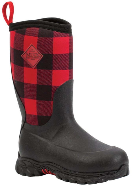 Muck Boots Rugged II Outdoor Performance Boots - Kid's Black/Buffalo Plaid 12