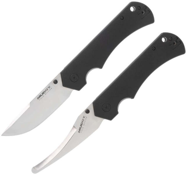 Muddy Field Master Folding Knife Set 4.5 in 8Cr13MoV Steel G10 Handle Black/Stainless - Muddy