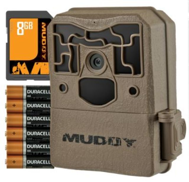 Muddy Pro-Cam 10 Bundle includes 6-AA Batteries 8 GB Memory Card Brown