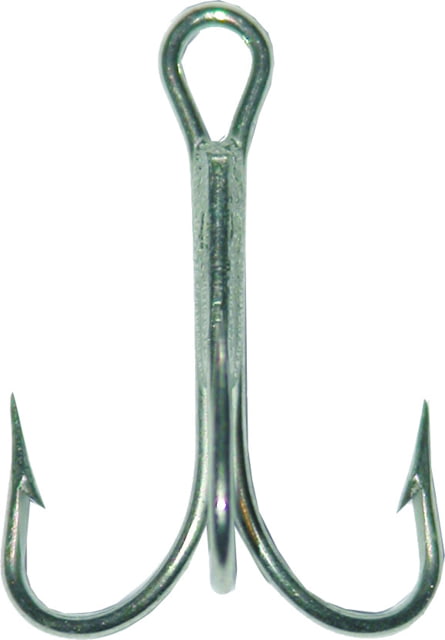 Mustad Classic Treble Hook Standard Shank Ringed Eye Duratin Size 1/0 25 per Pack