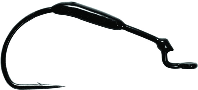 Mustad KVD Weighted Grip-Pin Hook Opti Angle Needle Point Extra Wide Gap Offset Black Nickel Size 5/0 1/8oz 3 per Pack