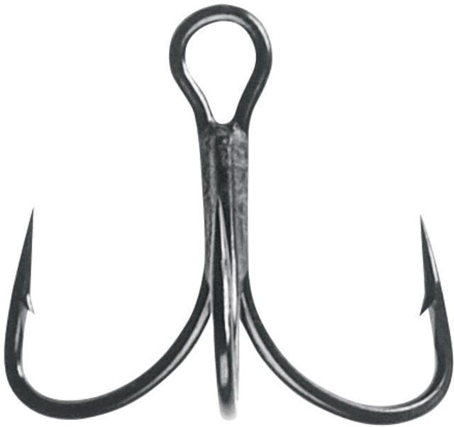 Mustad Ultrapoint KVD Elite Opti-Angle Treble Hook Needle Point Wide Gap Ringed Eye Black Nickel Size 4 6 per Pack